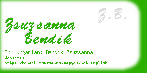 zsuzsanna bendik business card
